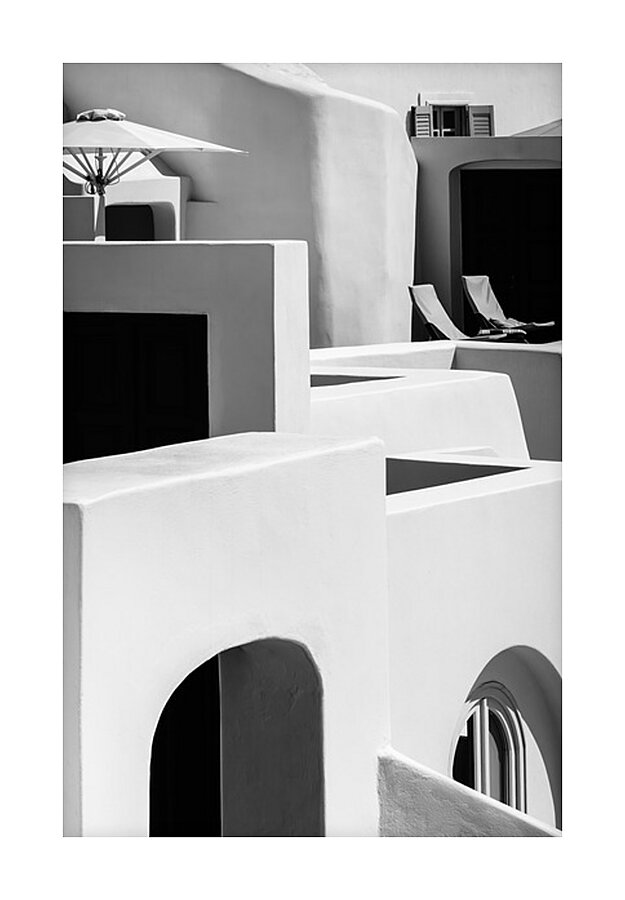 Noon in Santorini  Picture Frame print