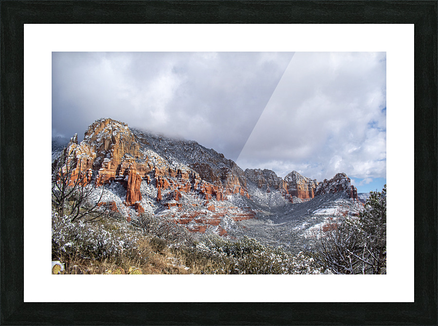 Red Winter Picture Frame print