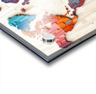 QMP 1002 – Wood Block World Continents Acrylic print