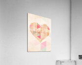 QLR 002 – triangle paper love  heart red Acrylic Print