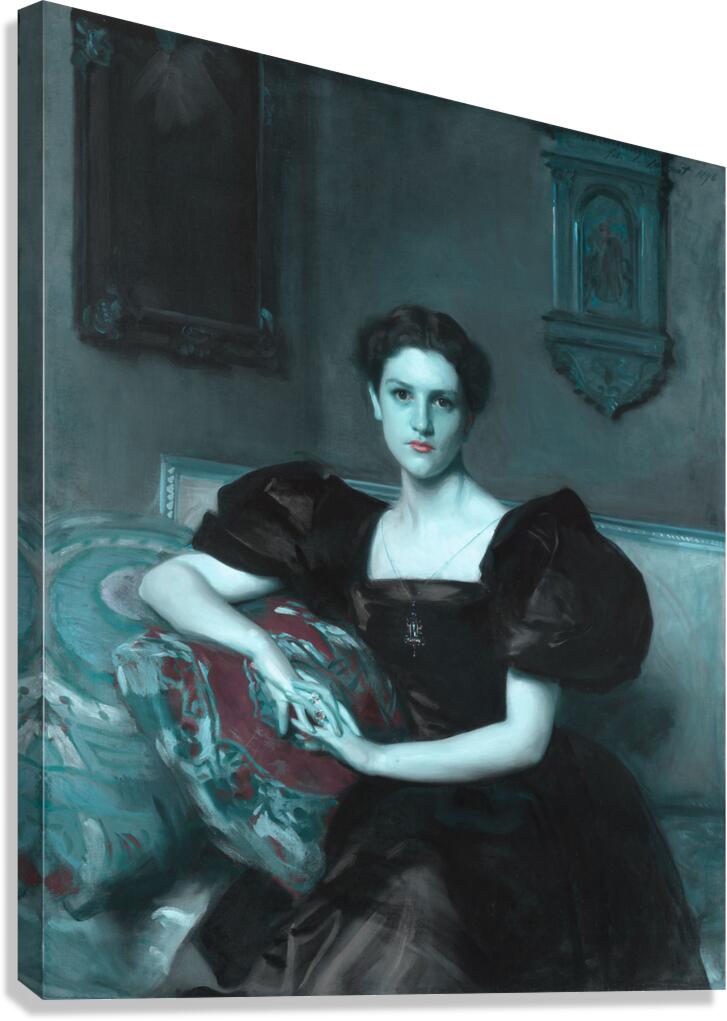 QAC 0015 – Ghostly Blue Red Canvas Print