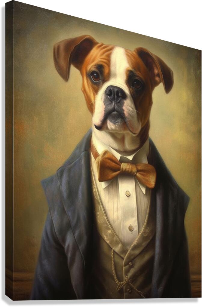QAN 1010 – Classic Canine Pawtrait Boxer Canvas Print