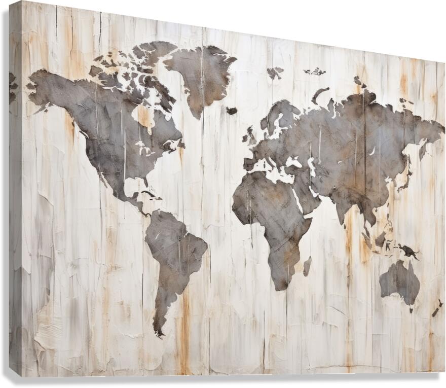 QMP 1007 – World Maps Continents Canvas Print