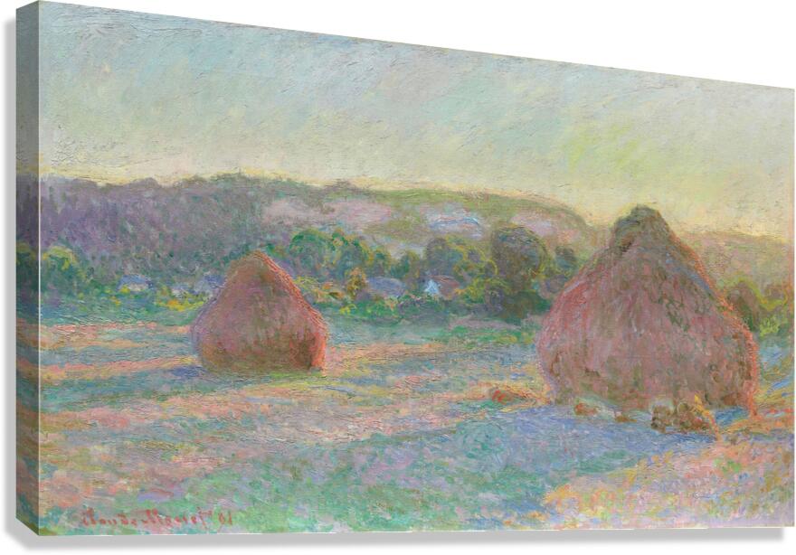 QCL 1139 – Wheatstacks by Claude Monet Canvas Print