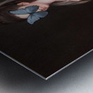 QAC 0018 – Madame Butterfly Red Dress Grey Metal print