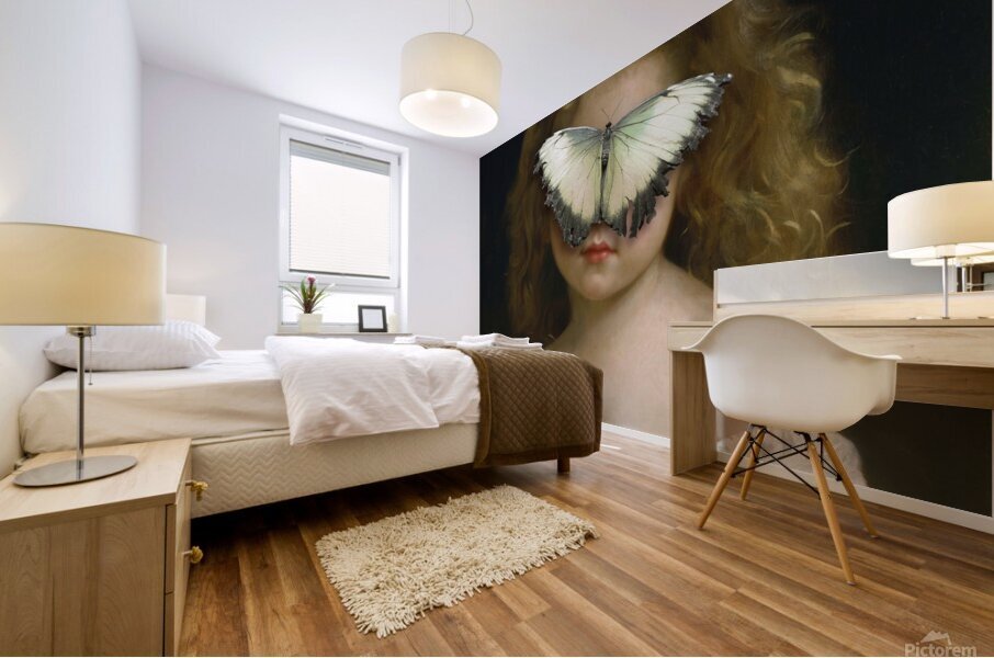 QAC 0062 – Madame Butterfly Bouguereau Girl Mural print