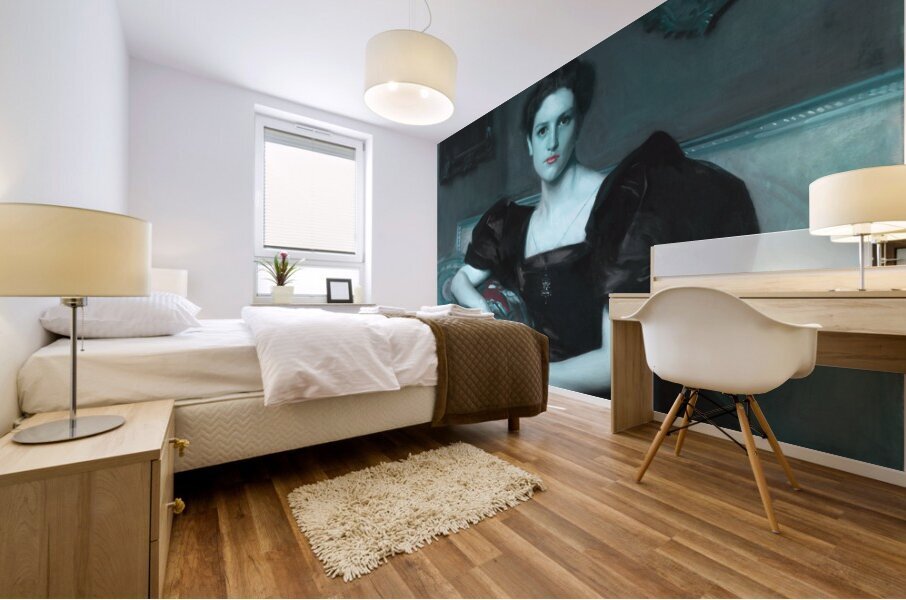 QAC 0016 – Ghostly Blue Red with Vampire teeth. Mural print