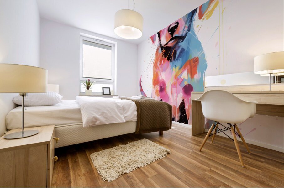 QAN 1063 – Colorful Baby Lab Bold Happy Puppy.j Mural print