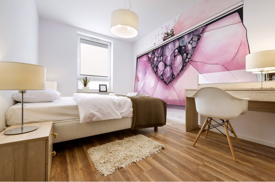 QGF 1023 – Fashion Illustration Pink Clutch Mural print