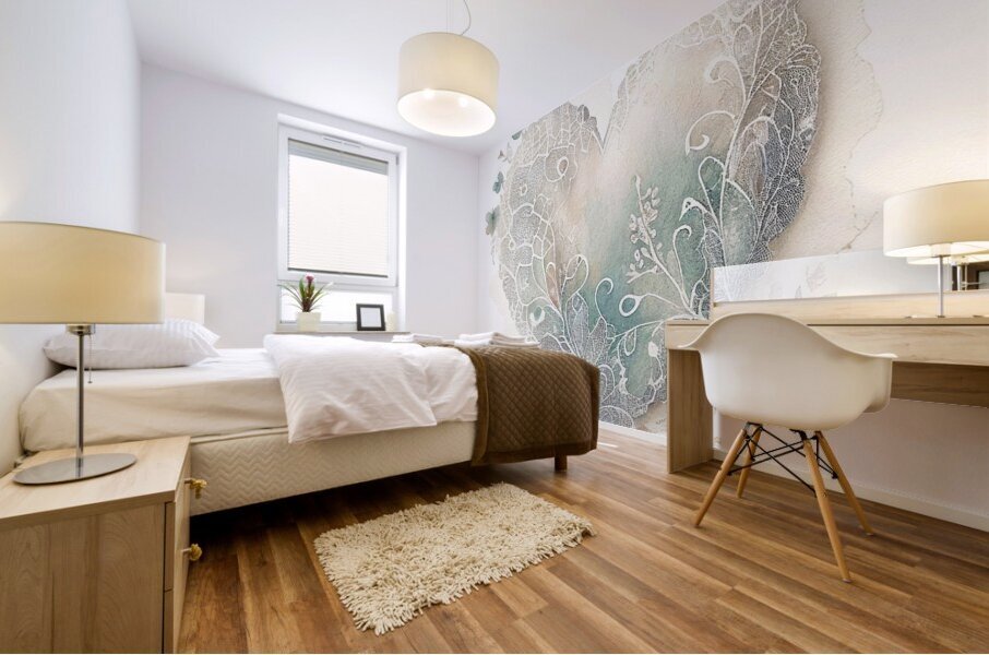 QLR 0024 – Lace Soft Green Clover Watercolor He Mural print