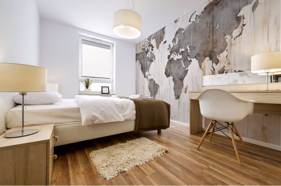 QMP 1007 – World Maps Continents Mural print