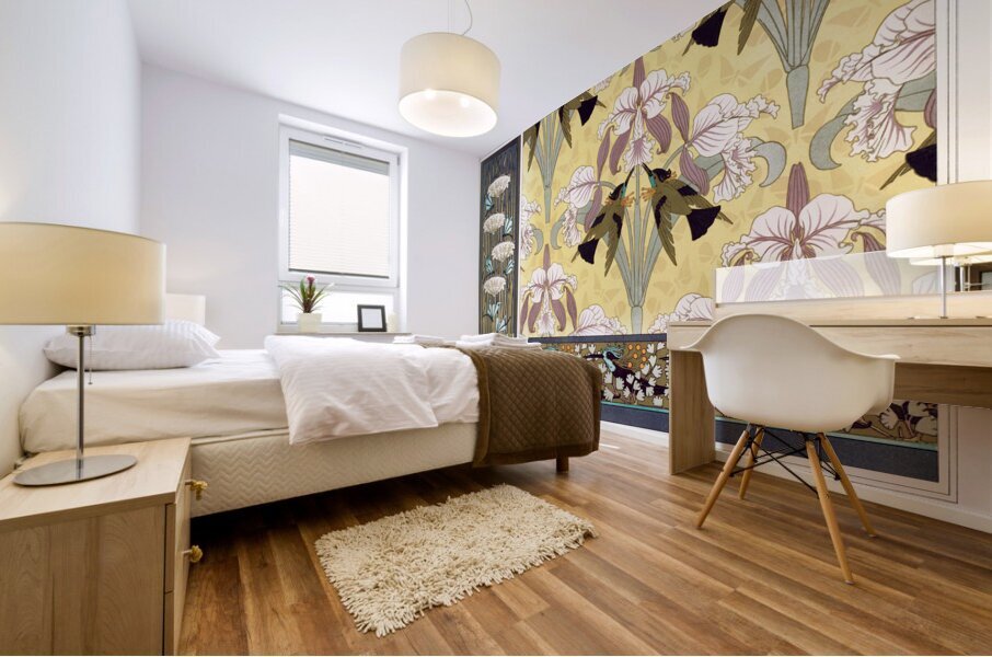 QCL 1123 – Libellules butome en ombelle nenupha Mural print