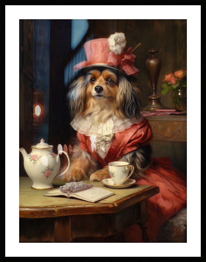 QAN 1017 – Dapper Dog Ruby Picture Frame print