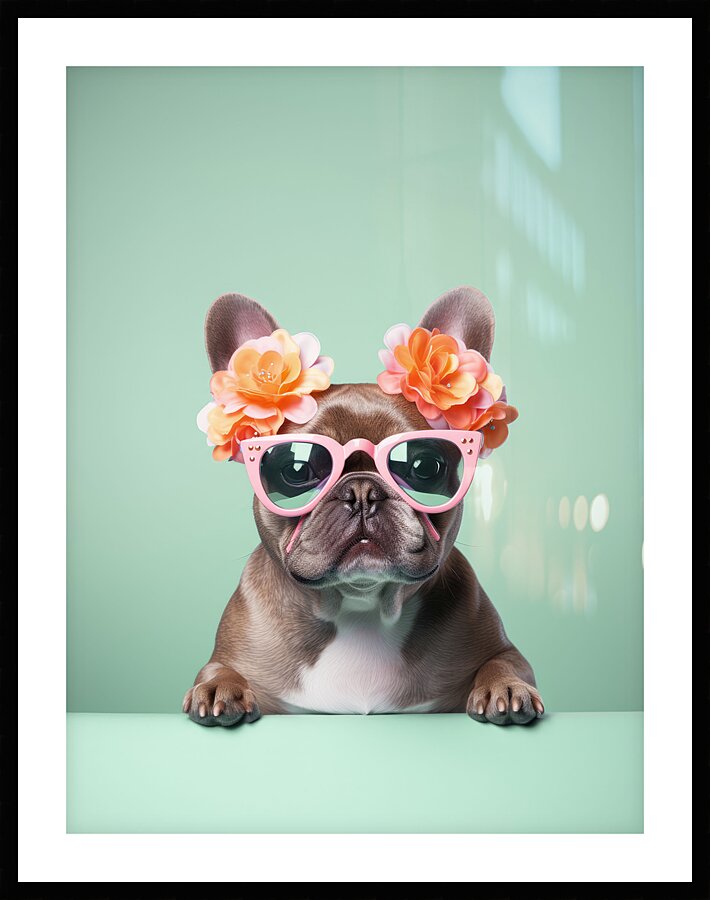 QAN 063 – Fashionable Frenchie Picture Frame print