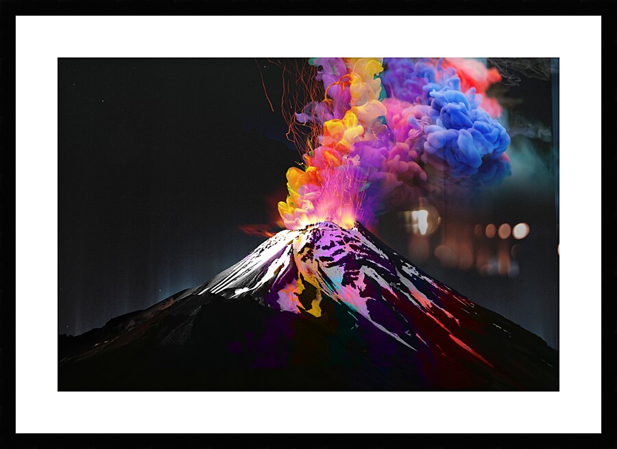 QLN 009 – Rainbow Vocano Picture Frame print