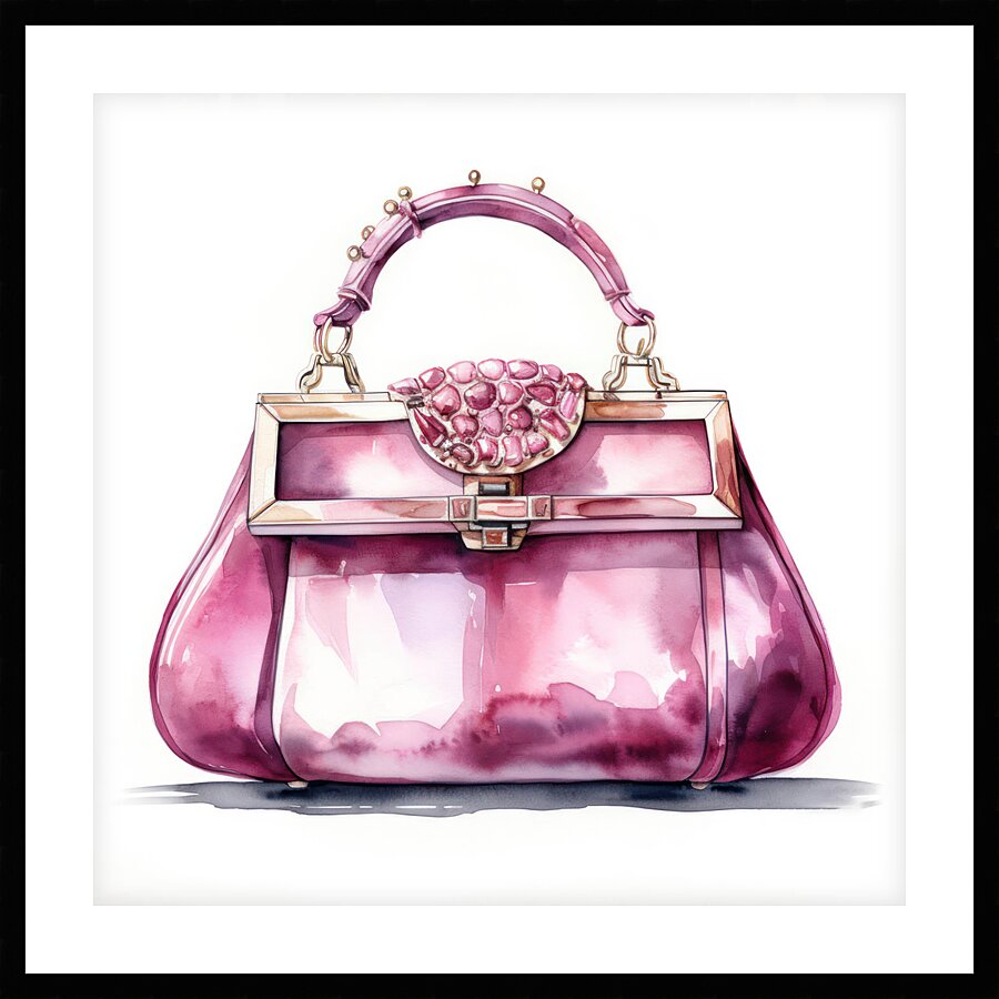 QGF 1022 – Fashion Illustration Hand Bag Picture Frame print