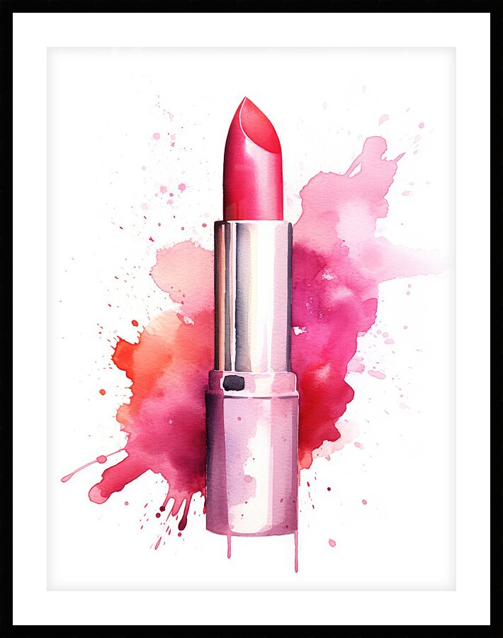 QGF 1036 – Fasion Watercolor Lipstick Picture Frame print