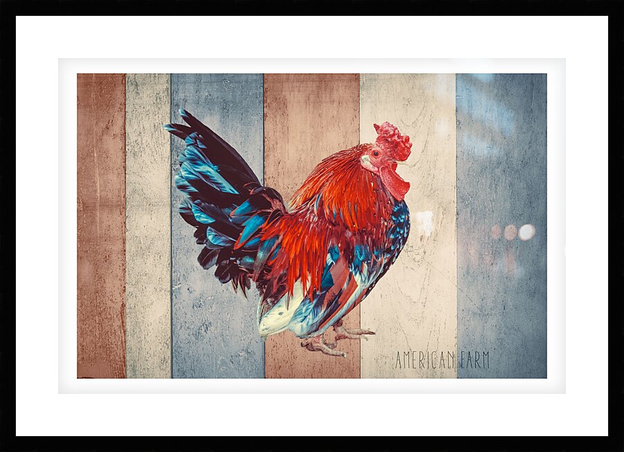 QMF 017 – Patriotic Farm Banner Picture Frame print