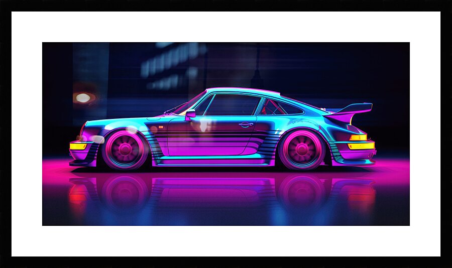 QPOP 0010B – Vapor Wave w background Picture Frame print