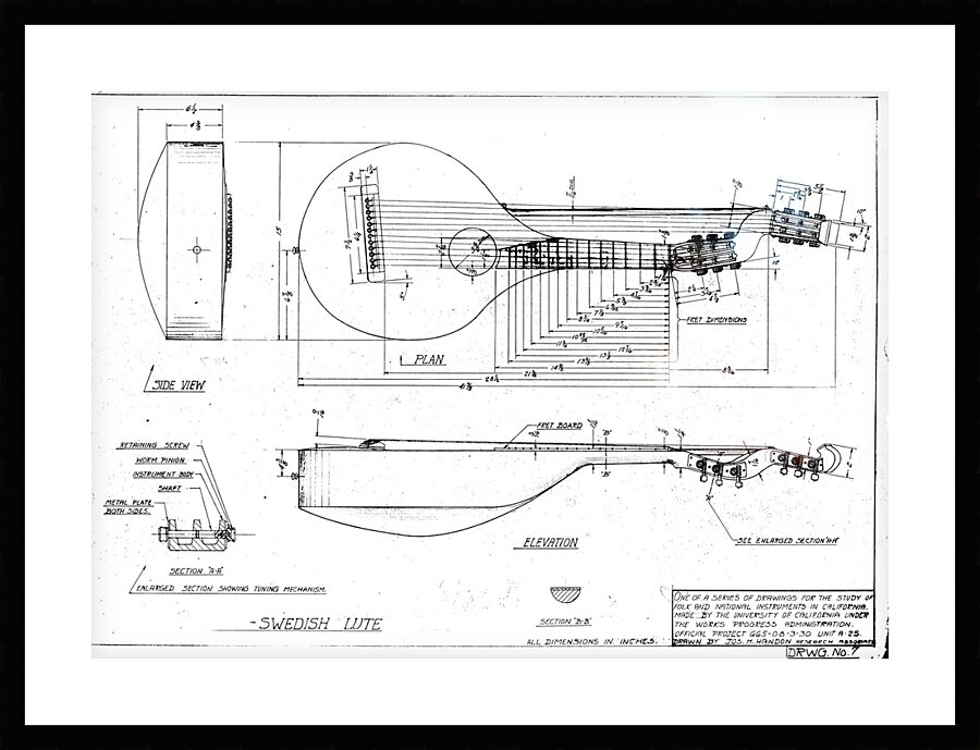 QVT 1053 – Vintage Patent Illustrations Swedish Picture Frame print