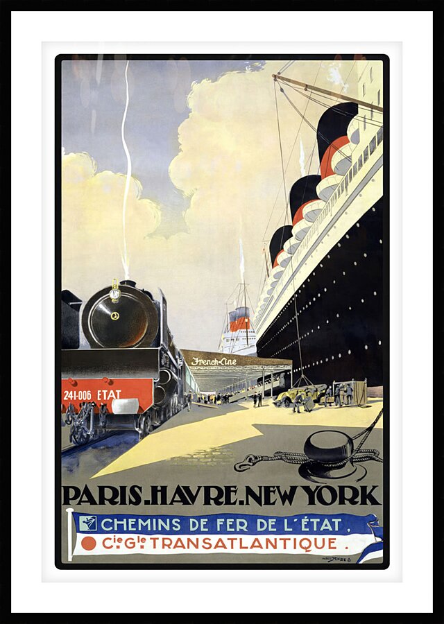 QVT 1115 – Vintage stock graphics vintage trave Picture Frame print