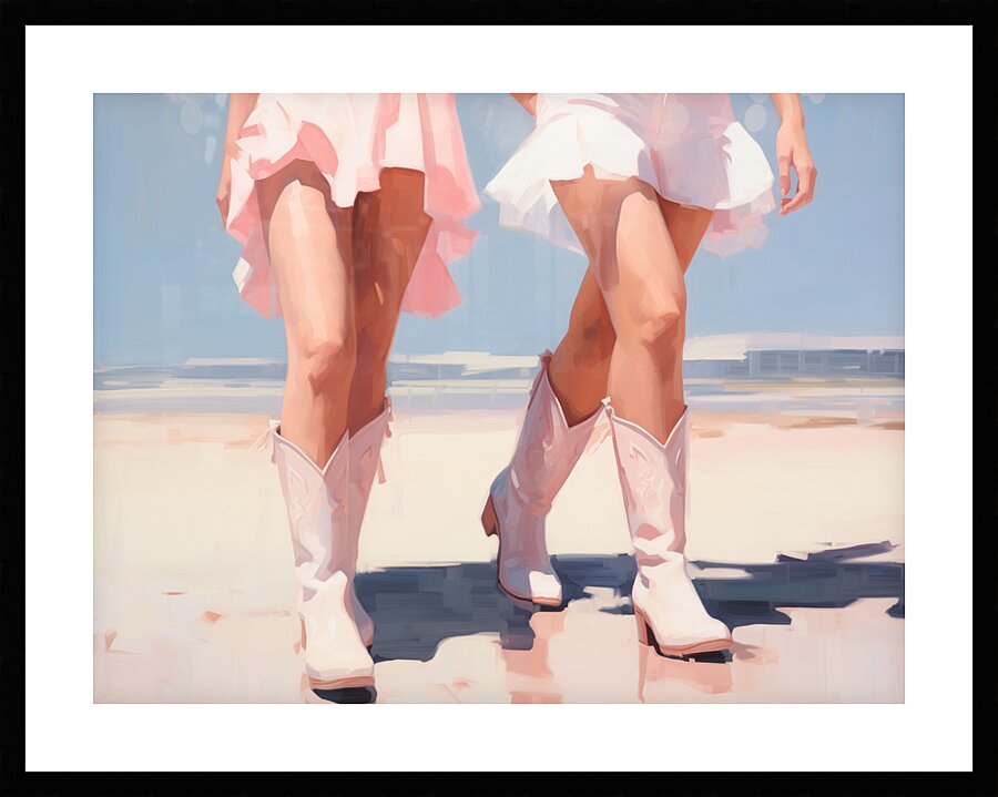 QWA 2075 – Coastal Cowgirls in Pink Picture Frame print