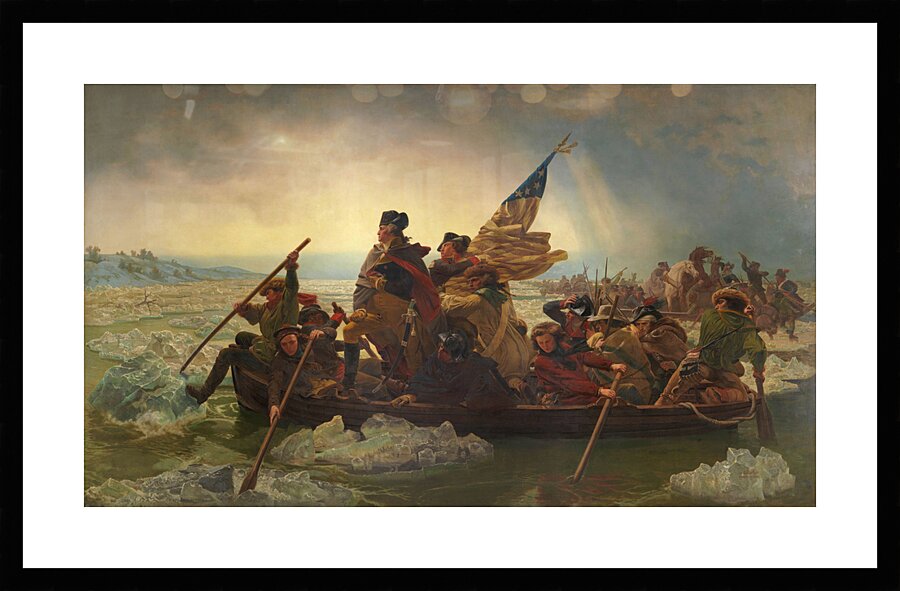 QCL 1072 – George Washington Crossing the Delew Picture Frame print