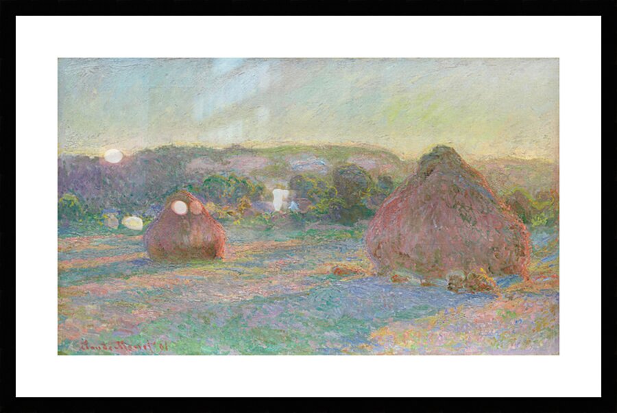 QCL 1139 – Wheatstacks by Claude Monet Picture Frame print