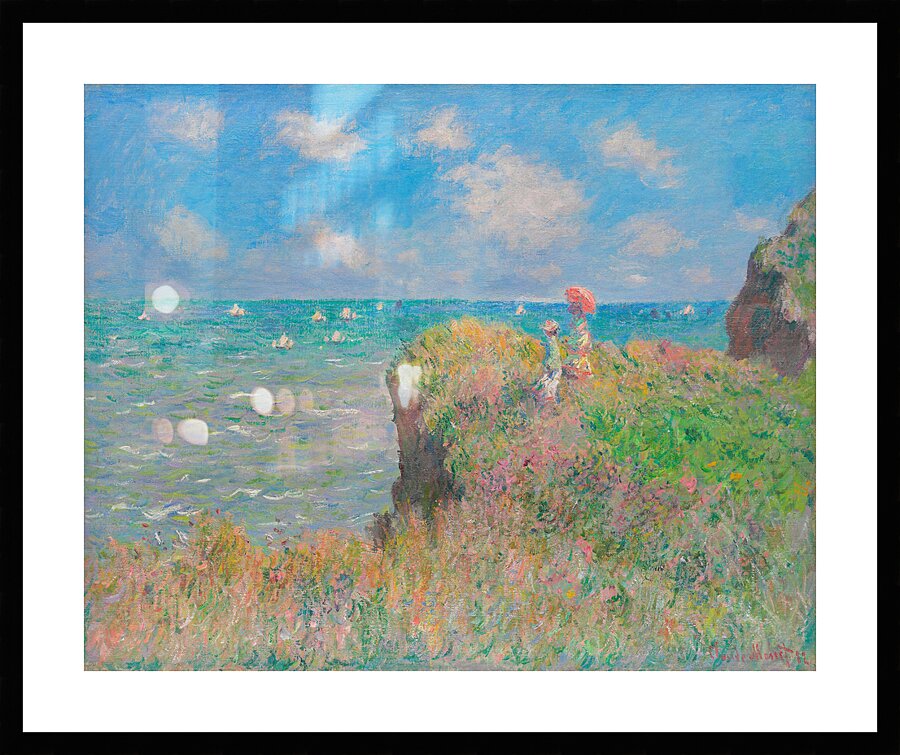 QCL 1180 – The Cliff Walk at Pourville by Claud Picture Frame print