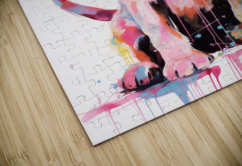 QAN 1063 – Colorful Baby Lab Bold Happy Puppy.j Masterwork Reimagined puzzle