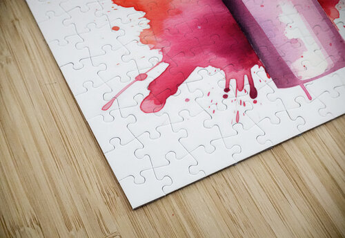 QGF 1036 – Fasion Watercolor Lipstick Masterwork Reimagined puzzle