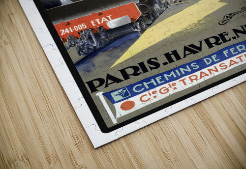 QVT 1115 – Vintage stock graphics vintage trave Masterwork Reimagined puzzle