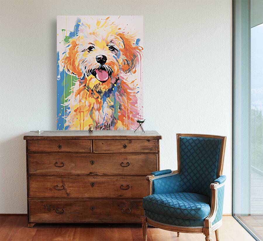 QAN 1055 – Goldie Bold Colorful Happy Puppy Reproduction