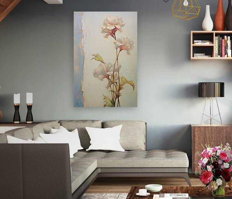 QFB 1063 – Delicate Wallflower Fresco Floral.jp Reproduction