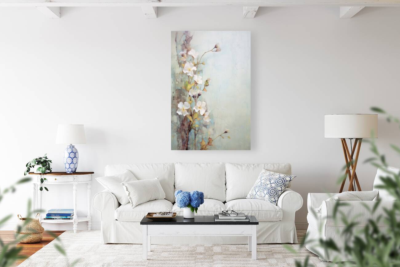 QFB 1055 – Delicate Wallflower Fresco Floral.jp Reproduction