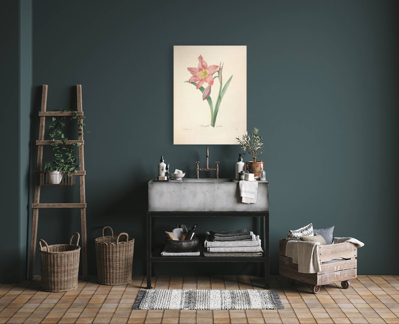 QVT 1088 – Vintage Floral Illustration French.j Reproduction