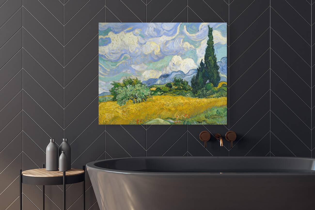 QCL 1200 – Wheat Field with Cypresses 1889 Vinc Reproduction