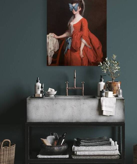 QAC 0018 – Madame Butterfly Red Dress Grey by Masterwork Reimagined
