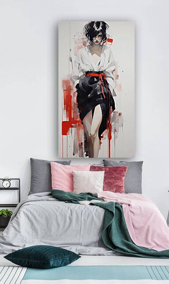 QGF 1002 – Bold Black and Red Fashion Figure.jp by Masterwork Reimagined