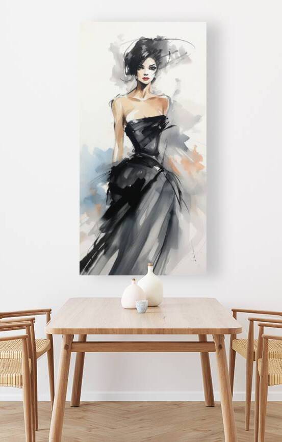 QGF 1048 – Watercolor Fashion Illustration by Masterwork Reimagined