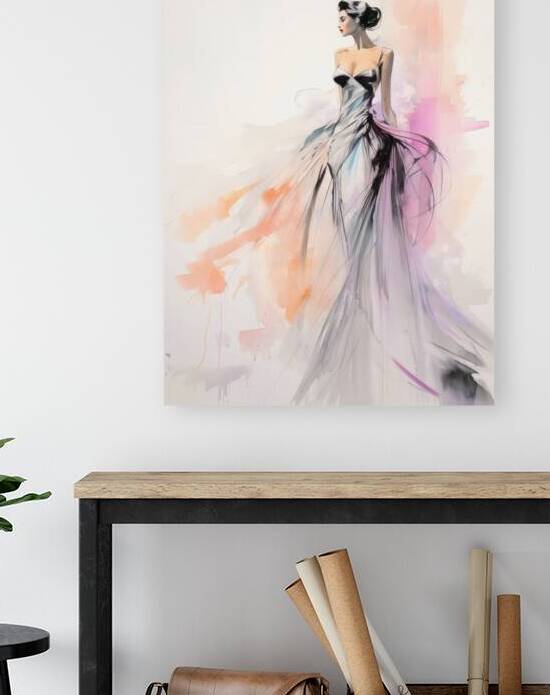 QGF 1052 – Watercolor Fashion Illustration by Masterwork Reimagined