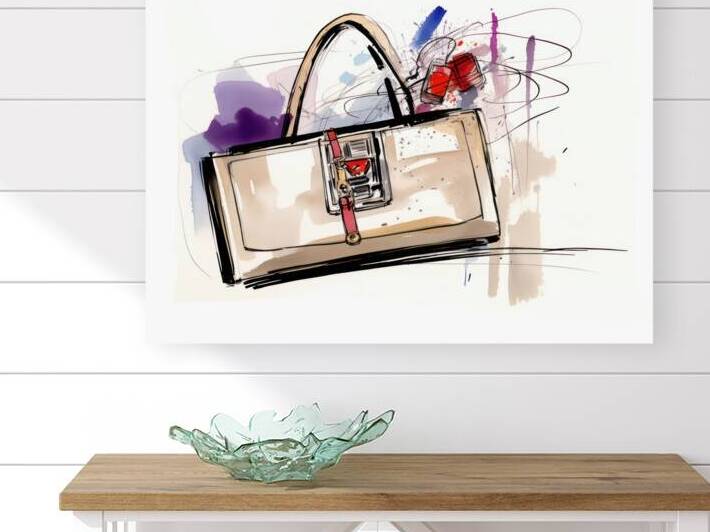 QGF 1068 – Watercolor Fashion Purse and Polish. by Masterwork Reimagined