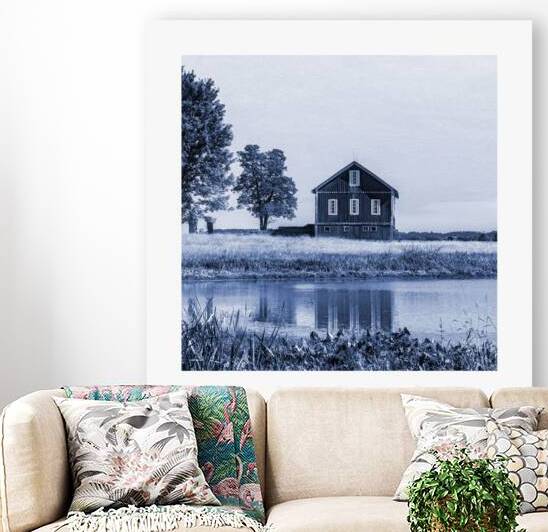 QMF 010 – Red Barn Beside Tree Beach City OH Un by Masterwork Reimagined