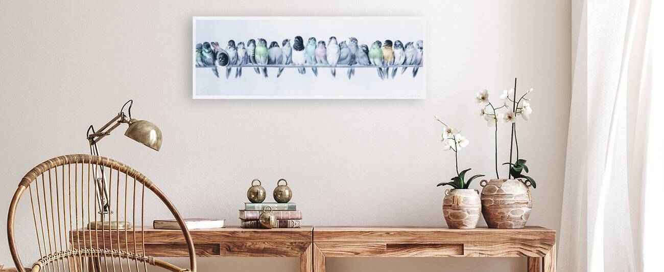 QVT 1021 – Birds on a Wire Blue by Masterwork Reimagined