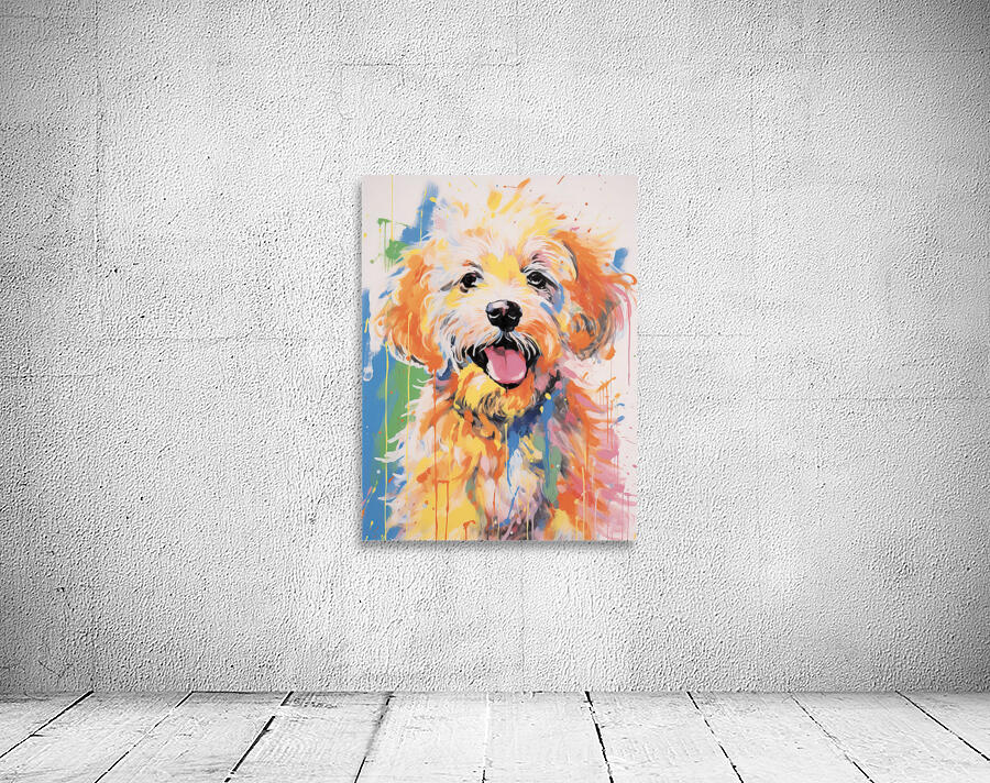 QAN 1055 – Goldie Bold Colorful Happy Puppy Wall Preview