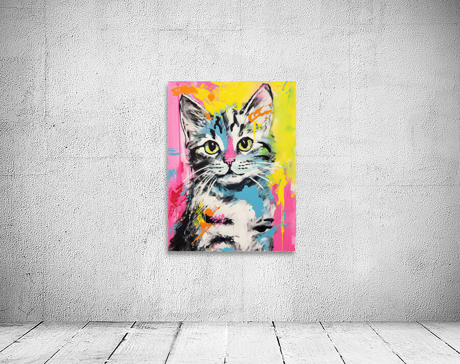 QAN 1069 – Bold Colorful Happy Cat Wall Preview