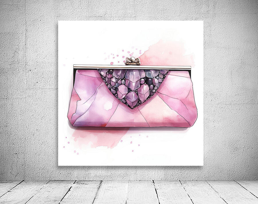 QGF 1023 – Fashion Illustration Pink Clutch Wall Preview