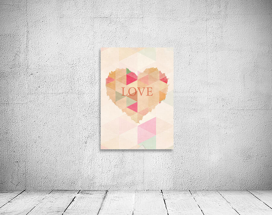 QLR 002 – triangle paper love  heart red Wall Preview