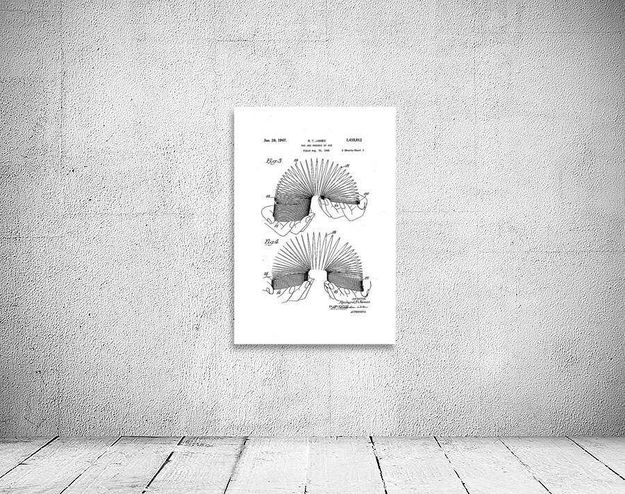 QVT 1064 – Vintage Patent Illustrations Slinky. Wall Preview