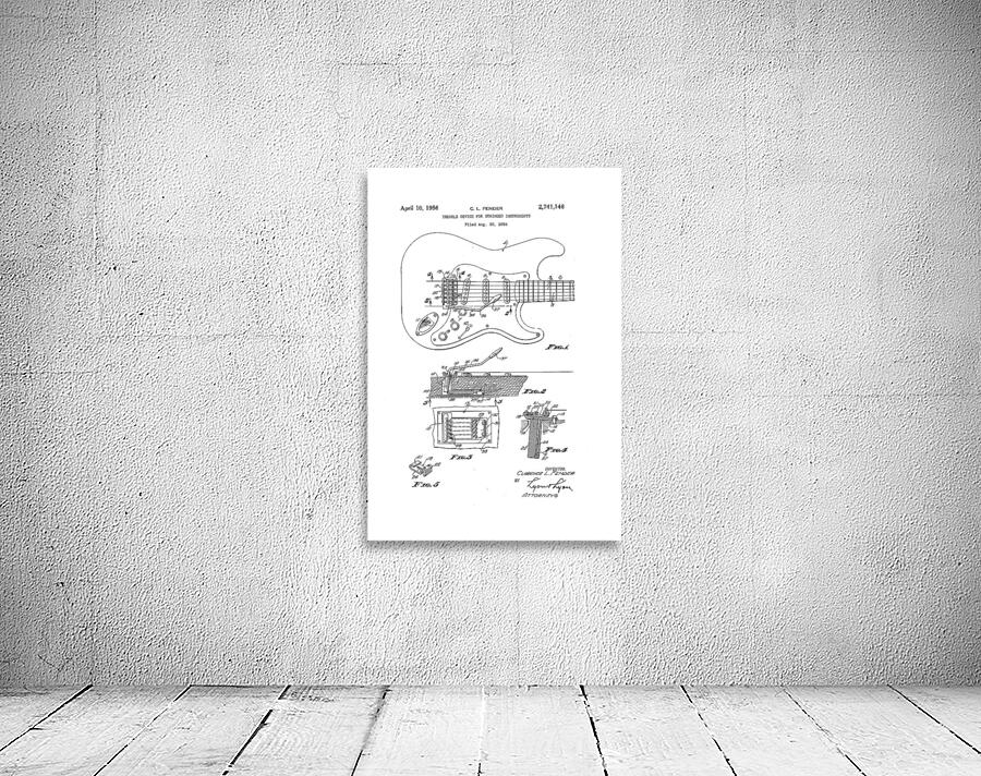 QVT 1065 – Vintage Patent Illustrations Fender Wall Preview